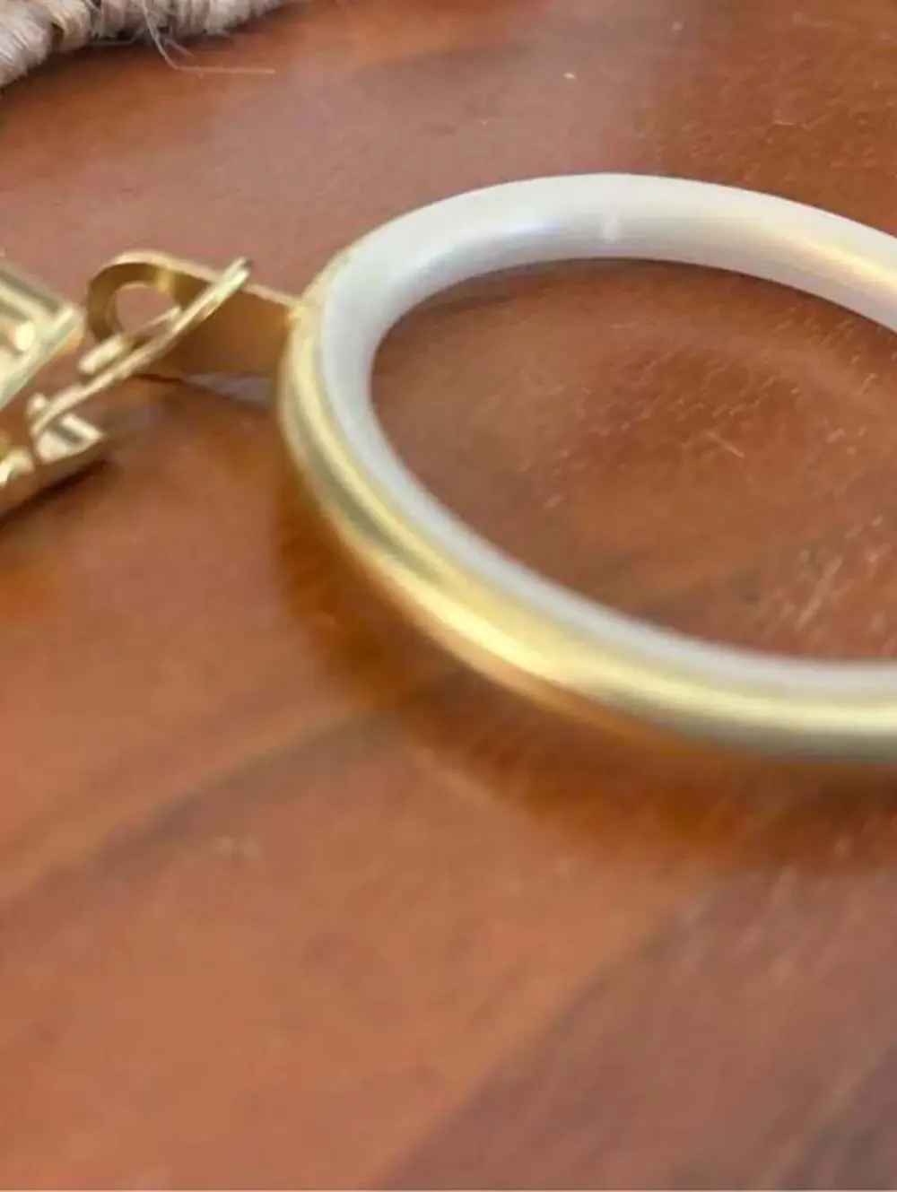Vintage gold clip curtain rings